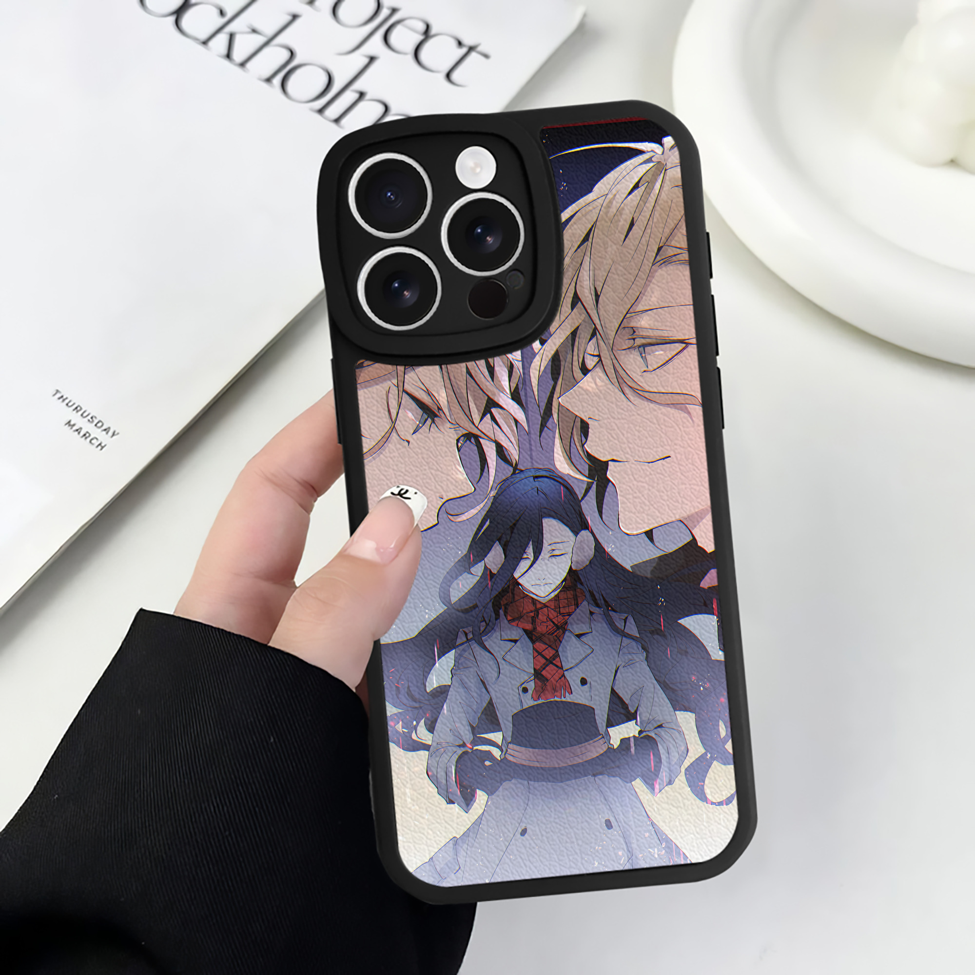（画像用） 文豪ストレイドッグス Bungo Stray Dogs 【iPhone 16シリーズ対応】シリコンスマホケース（レザー調） 材質：シリコン